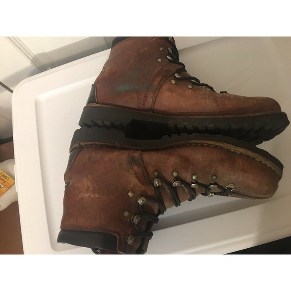 Vintage Dachstein Schutzmarke Hiking Boots Size 10.5 Brown Leather Rare‎ - Picture 5 of 12